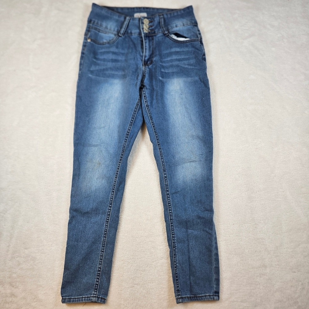 Red Bottoms High Rise Skinny Jeans Womens 11/12 Medium Wash RB-5510MW Stretch